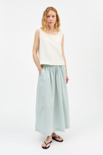 Dagny Skirt - White/Aqua