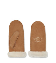 Shearling Embroider Mitten - Chestnut