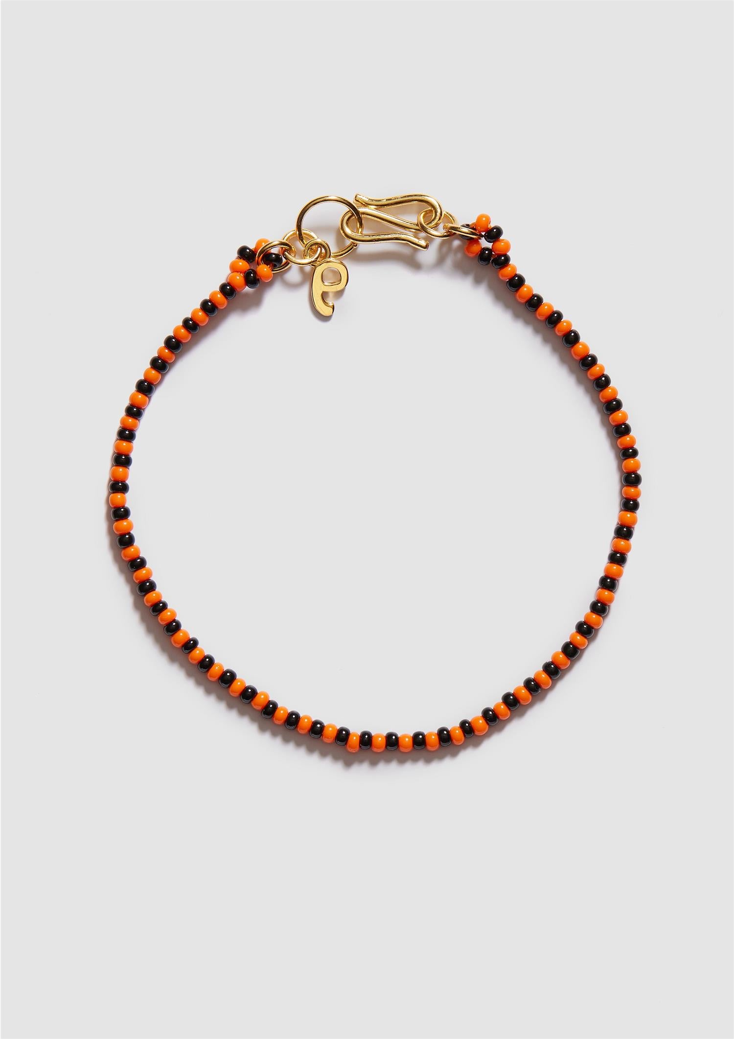 Sencillo Orange Black Bracelet - Gold