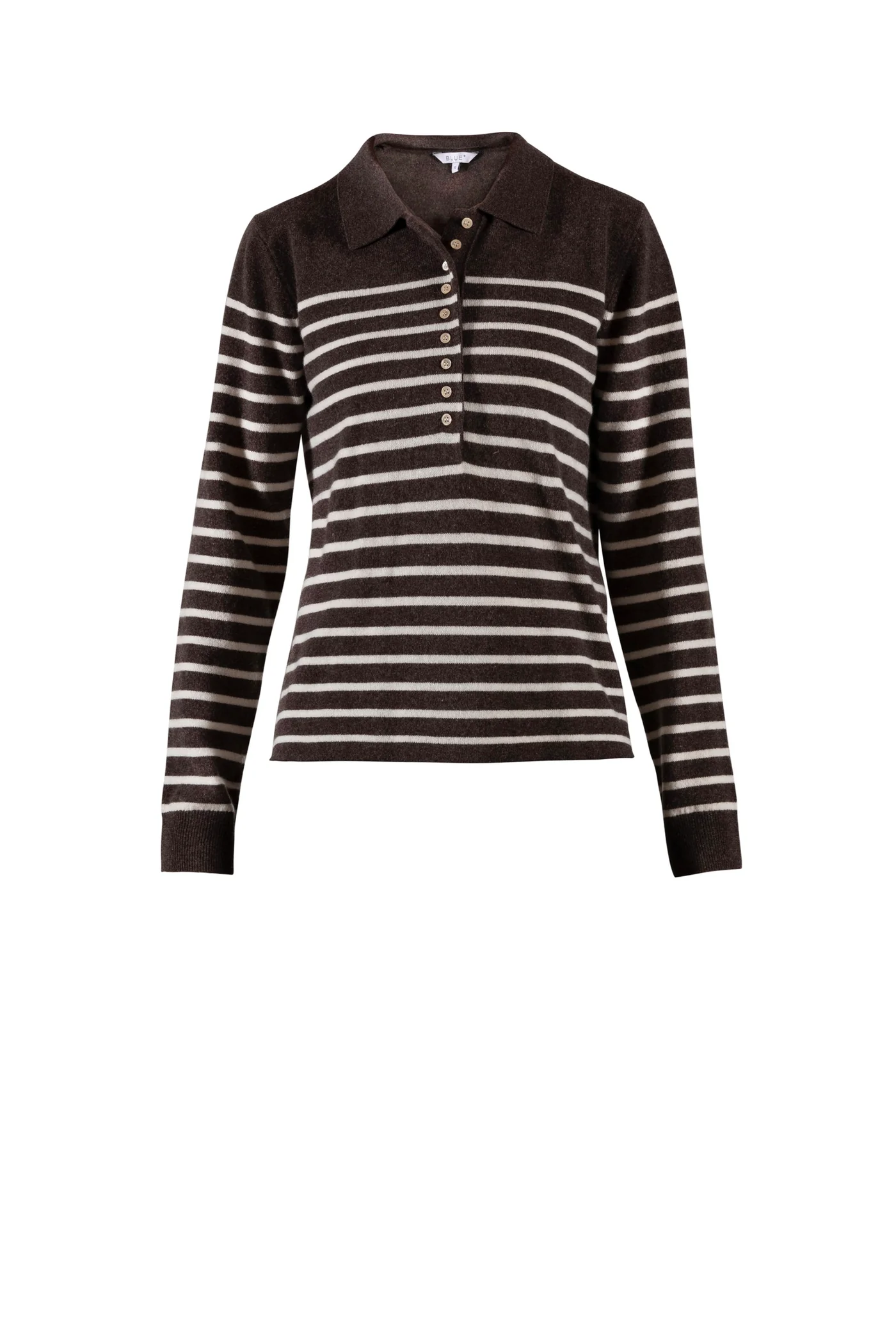 Franceska Striped Wool Knit - Chocolate Melange