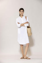Liv Linen Shirt Dresss - White