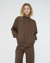 Tropical Wool Tracksuit Top - Brown