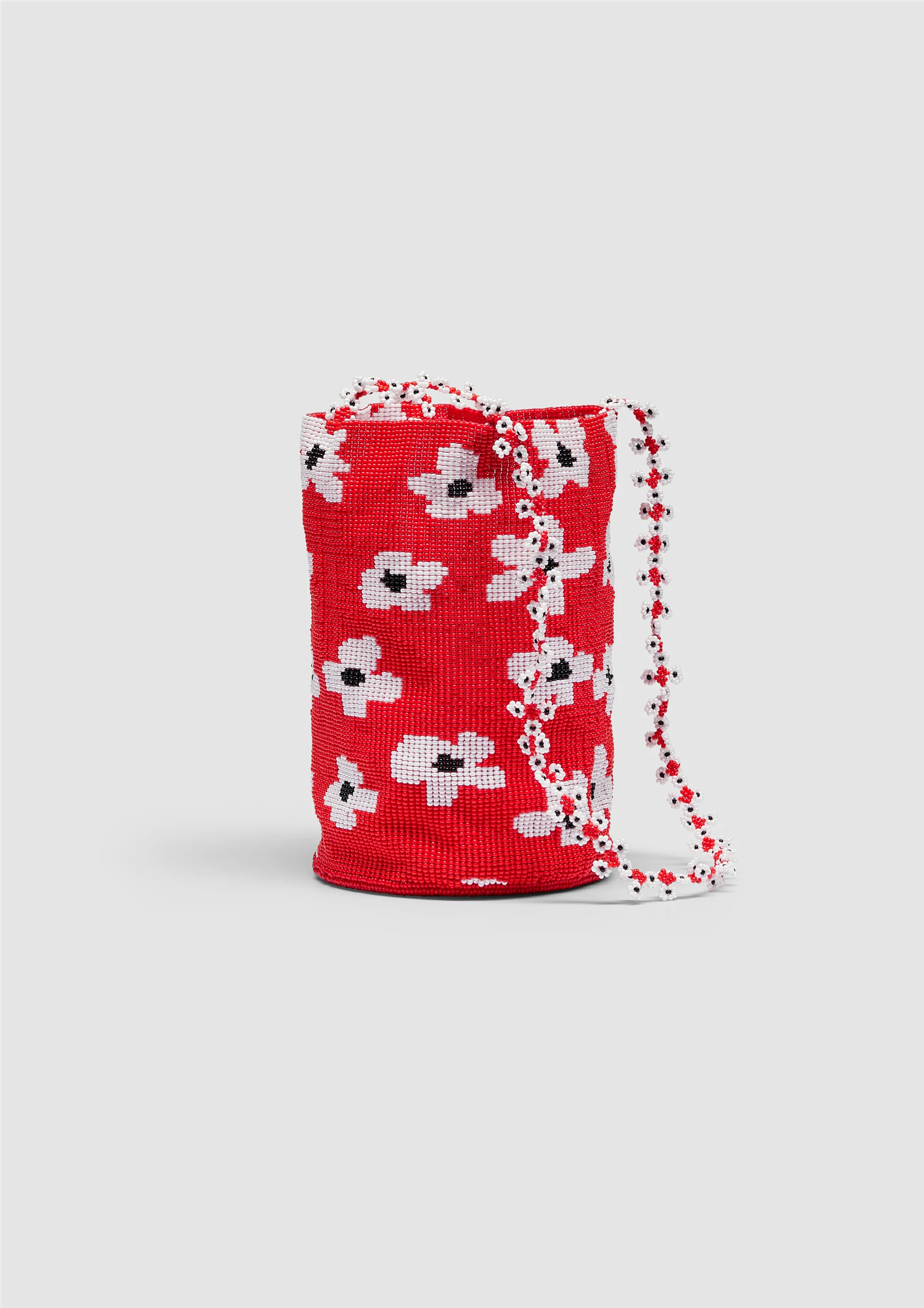 Beaded Pouch - Red Flower Dream