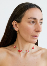 Multi Beaded Necklace - Flor Red