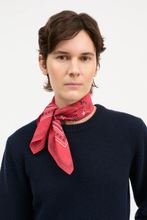 Skall Floral Scarf 55x55 - Faded Red