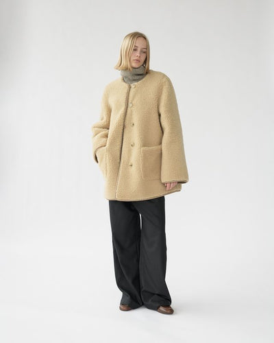 Shearling Coat - Oatmeal