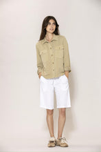 Lisamarie Linen Bermudas  - White