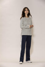 Donna Striped Blouse - Ecru/NewNavy