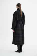 Caspia Check Coat - Black
