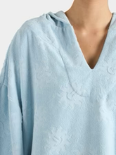 Hooded Poncho Sunny Towelling - Ice Blue