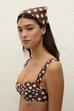 Simona Head Scarf - Cioccolato Dot