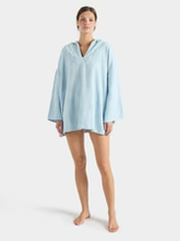 Hooded Poncho Sunny Towelling - Ice Blue