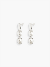 Dualism Oval Earrings - Silver