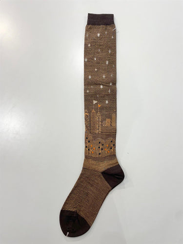 City Scape High Socks - Brown