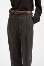 Harry Trousers  - Brown/Black Pinstripe