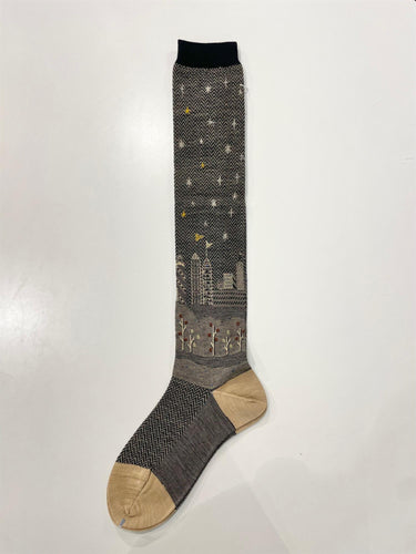 City Scape High Socks - Beige