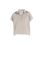 Lisbeth Short Linen Shirt - ChalkMelange