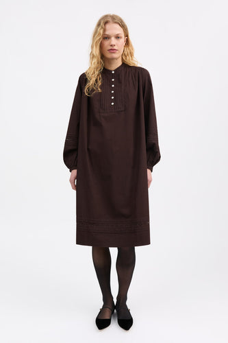 Leaf Shirtdress - Dark Brown