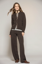 Cara Wool Cardigan - Chocolate Melange