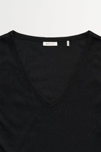 Seventies V-Neck Tee - Black