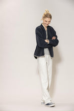 Lisen Striped Trousers - Cream/DustyNavy