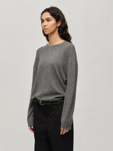 Woman's Oversized Roundneck - Heather Grey
