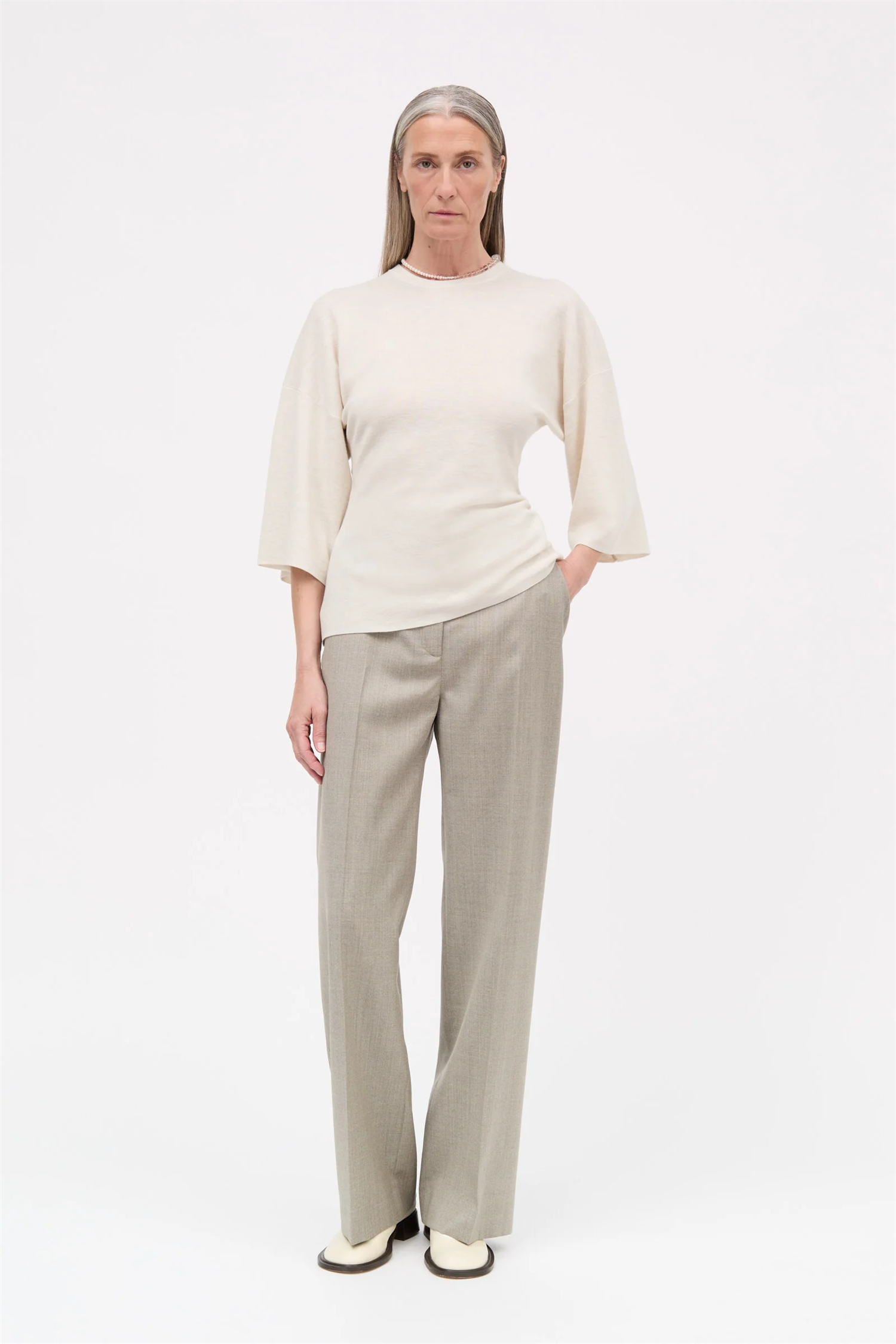 Kama Merino Top - Stone