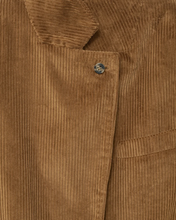 Corduroy Straight Blazer - Cognac