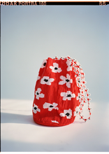 Beaded Pouch - Red Flower Dream