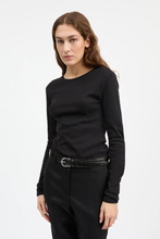 Seventies O-Neck Blouse - Black