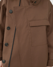 Water Resistant Trench Coat - Dusty Brown