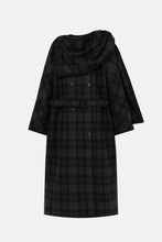 Caspia Check Coat - Black