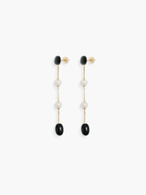 Dualism Long Earrings - Black Onyx