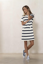 Jessica Dress - Ecru/NewNavy