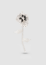 Silver Poppy Ear Stick