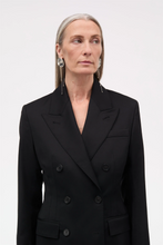 Jorinda Thin Solid Wool Blazer - Black