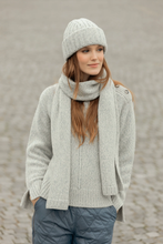 Filur Twisted Wool Scarf - Dusty Blue