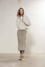 Carmen Wool Knit Skirt - Camel Melange