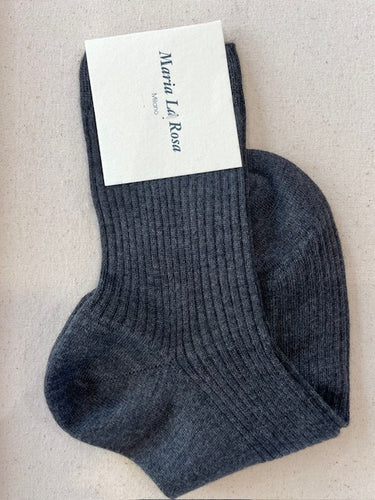 Socks English Cashmere/Seta - Dark Grey