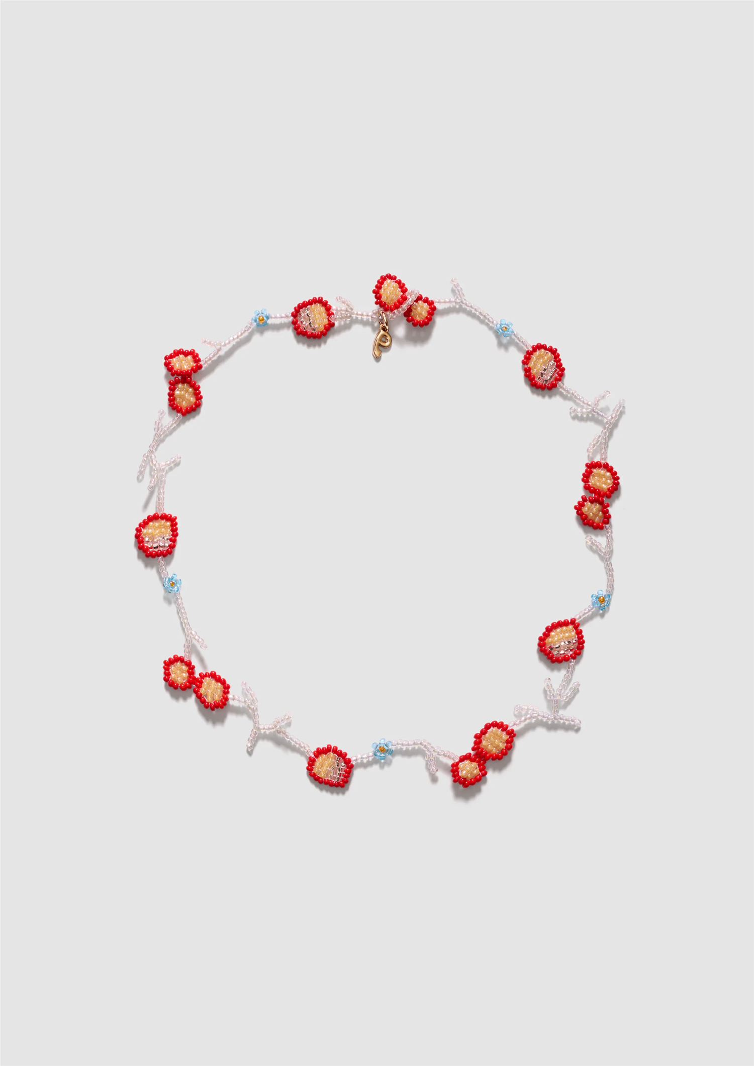 Multi Beaded Necklace - Flor Red