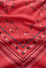 Skall Floral Scarf 55x55 - Faded Red