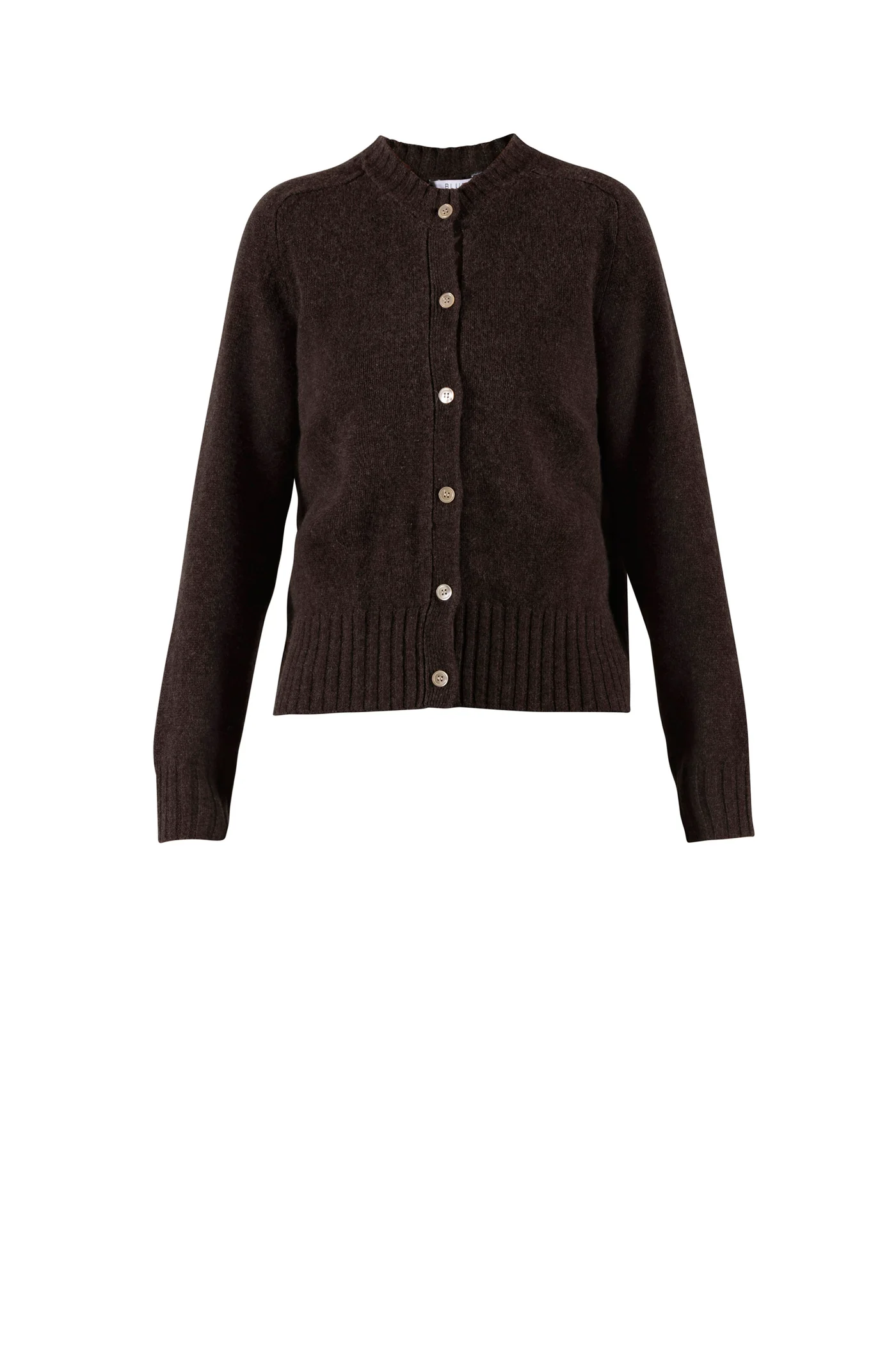 Cara Wool Cardigan - Chocolate Melange