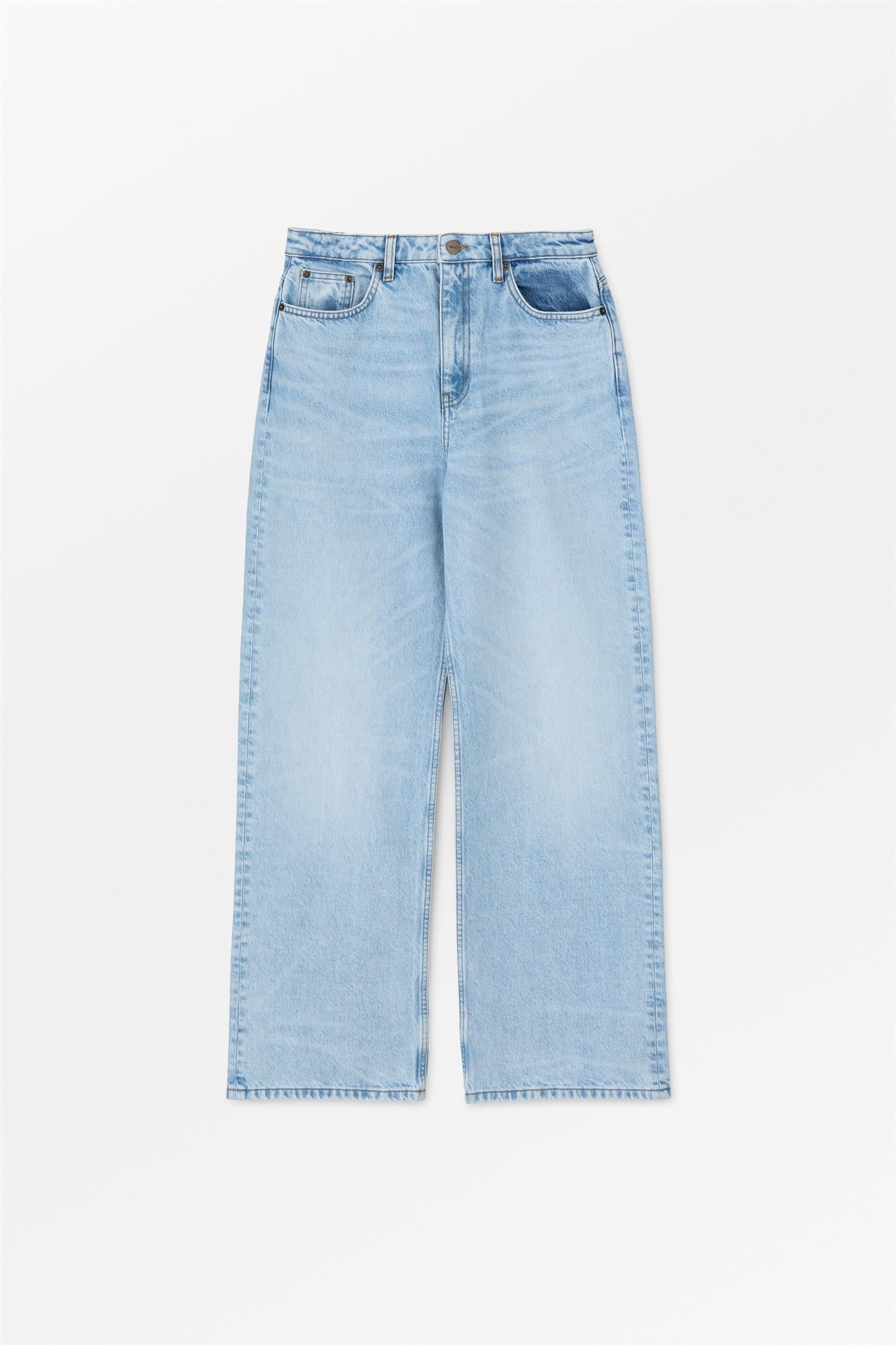 Willow Wide Jeans - Worn Light Blue