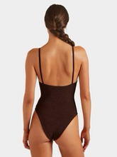 Mia Beaded Swimsuit - Metallic Chocolate