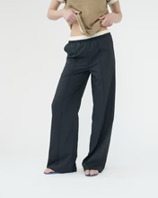 Tropical Wool Tracksuit Pant - Navy