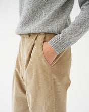Corduroy Box Trousers - Beige