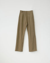 Linen Box Trousers - Loden