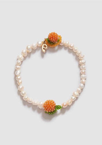 Pearl Bracelet - Shiny Orange