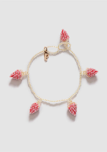 Beaded Bracelet - Pale Strawberry