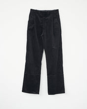 Corduroy Box Trousers - Black